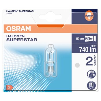 Żarówka HALOGENOWA 50W G9 Osram do piekarników 230V 2800K