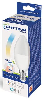 Żarówka LED 5W E14 świeczka ściemnialna WiFi Spectrum SMART CCT