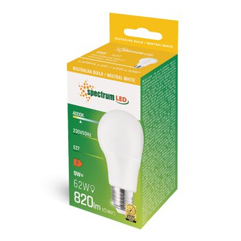 Żarówka LED E27 9W bańka Spectrum WOJ14611
