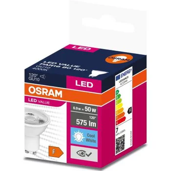 Żarówka LED OSRAM GU10 6.9W LED VALUE Naturalna 4000k (kąt świecenia 120 stopni)