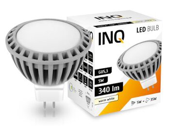 Żarówka LED SMD5630 5W MR16 12V INQ z soczewką 2700K