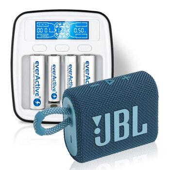 Zestaw 10  Ładowarek do akumulatorów NC-1000M  + Głośnik Bluetooth JBL GO 3