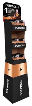 Zestaw baterii Duracell - LR6/AA 4BL 46 blistrów / LR03/AAA 4BL 21 blistrów + CR2032 2BL 10 blistrów + Stojak