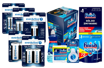 Zestaw baterii everActive Pro Alkaline 192szt LR6, 192szt LR03, 24szt LR14, 24szt LR20, 10szt 6LR61 + Finish BOX