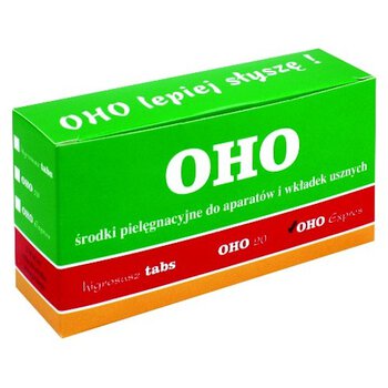 Zestaw chusteczek do pielęgnacji aparatów słuchowych i wkładek usznych OHO Expres