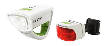 zestaw diodowych lamp rowerowych Sigma Eloy / Cuberider White Combo