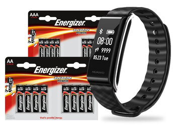 Zestaw Energizer Alkaline Power - 576 szt LR6 / AA, 576 szt LR03 / AAA + Smartwatch opaska Huawei Color Band A2