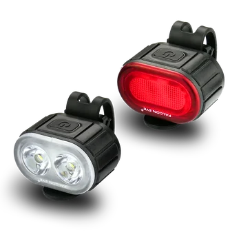 Zestaw ładowalnych lamp rowerowych LED Falcon Eye Twins FBS0071