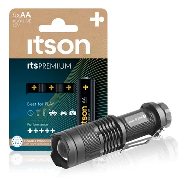 ZESTAW Latarka ręczna diodowa (LED) everActive FL-180 "Bullet" + 4 x AA / LR6 ITSON ITSPREMIUM