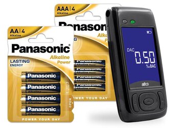 Zestaw Panasonic Alkaline Power - 960 szt LR6 / AA, 960 szt LR03 / AAA + Alkomat cyfrowy MTX101