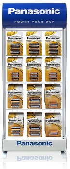 Zestaw Panasonic Alkaline Power  - 96bl LR6/AA, 96bl LR03/AAA, 24bl LR14/C, 24bl LR20/D, 24bl 6LR61/9V + Stojak 12 haków