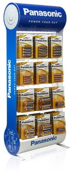 Zestaw Panasonic Alkaline Power  - 96bl LR6/AA, 96bl LR03/AAA, 24bl LR14/C, 24bl LR20/D, 24bl 6LR61/9V + Stojak 12 haków