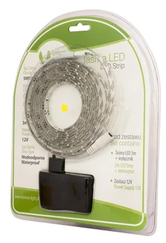 Zestaw wodoodporna taśma LED 3528 zimna + włącznik + zasilacz