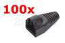100x osłona wtyku RJ45 / 8p8c - pełna, gumowa