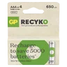 4 x akumulatorki AAA / R03 Ni-MH GP ReCyko 650mAh