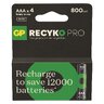 4 x akumulatorki AAA / R03 Ni-MH GP ReCyko Pro 800mAh