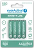 4 x akumulatorki everActive R03/AAA Ni-MH 550 mAh ready to use