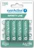 4 x akumulatorki everActive R6/AA Ni-MH 1100 mAh ready to use