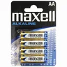 Baterie AA LR6 Maxell pakowane po 4 sztuki w blistrze