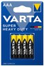 4 x bateria cynkowo-węglowa Varta R03 AAA Superlife / Super Heavy Duty (blister)