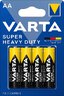 4 x cynkowo-węglowa Varta R6 AA Superlife / Super Heavy Duty (blister)