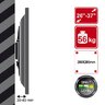 4W Uchwyt LCD&PLASMA  ścienny 26"-37" udźwig 56kg SLIM podwójne mocowanie, poziomica (06802)