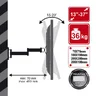 4W Uchwyt LCD ścienny 13"-37" VESA 75/100/200 udźwig 36kg uchylny 15-20st obrotowy 270st ramie 46cm (06797)