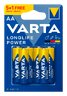 6 x baterie Varta Longlife Power LR6/AA 4906 (High Energy)
