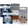 60 x baterie do aparatów słuchowych Power One Varta 312 + 4szt LR6 / AA + 4szt LR03 / AAA everActive Pro Alkaline