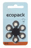 60x baterie do aparatów słuchowych ecopack Varta 312