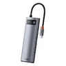 Adapter 8w1 Baseus CAHUB-CV0G Hub USB-C to 3x USB 3.0 + HDMI + USB-C PD + RJ45 + czytnik microSD / SD