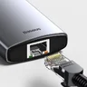 Adapter 8w1 Baseus CAHUB-CV0G Hub USB-C to 3x USB 3.0 + HDMI + USB-C PD + RJ45 + czytnik microSD / SD