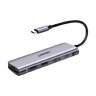 Adapter hub USB-C 6w1 Ugreen CM195 15214 2x USB 3.0 + HDMI + USB-C + czytnik kart SD i micro SD