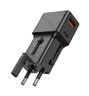 Adapter podróżny JELLICO 25W PD QC3.0 S6 mini PD 25W 1xUSB-C + 1xUSB QC3.0 Czarny