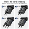 Adapter podróżny JELLICO 25W PD QC3.0 S6 mini PD 25W 1xUSB-C + 1xUSB QC3.0 Czarny