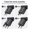 Adapter podróżny JELLICO 25W PD QC3.0 S6 mini PD 25W 1xUSB-C + 1xUSB QC3.0 Czarny