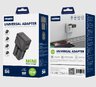 Adapter podróżny JELLICO 25W PD QC3.0 S6 mini PD 25W 1xUSB-C + 1xUSB QC3.0 Czarny