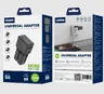Adapter podróżny JELLICO 25W PD QC3.0 S6 mini PD 25W 1xUSB-C + 1xUSB QC3.0 Czarny