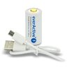Akumulator everActive 16340 3,7V Li-ion 700mAh micro USB z zabezpieczeniem