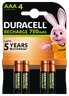 Akumulatorki Duracell Recharge R03 AAA 750 mAh (blister) - 4 sztuki