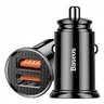 Baseus Circular BS-C16Q1 CCALL-YD01 30W szybka ładowarka samochodowa z dwoma gniazdami USB Quick Charge 3.0