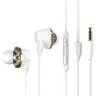 Baseus Encok H10 HGH10-02 słuchawki przewodowe dokanałowe z mikrofonem białe