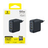 Baseus GaN EnerFill FE22 E0123800 100W szybka ładowarka sieciowa z 2 gniazdami USB-C PD oraz USB Baseus GaN EnerFill FE22 E0123800 100W szybka ładowarka sieciowa z 2 gniazdami USB-C PD oraz USB
