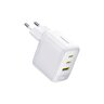 Baseus GaN EnerFill FE22 E0123501 70W szybka ładowarka sieciowa z 2 gniazdami USB-C PD oraz USB Baseus GaN EnerFill FE22 E0123501 70W szybka ładowarka sieciowa z 2 gniazdami USB-C PD oraz USB