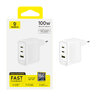 Baseus GaN EnerFill FE22 E0123801 100W szybka ładowarka sieciowa z 2 gniazdami USB-C PD oraz USB Baseus GaN EnerFill FE22 E0123801 100W szybka ładowarka sieciowa z 2 gniazdami USB-C PD oraz USB