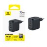 Baseus GaN EnerFill FE22 E0123500 70W szybka ładowarka sieciowa z 2 gniazdami USB-C PD oraz USB Baseus GaN EnerFill FE22 E0123500 70W szybka ładowarka sieciowa z 2 gniazdami USB-C PD oraz USB