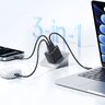 Baseus GaN EnerFill FE22 E0123500 70W szybka ładowarka sieciowa z 2 gniazdami USB-C PD oraz USB Baseus GaN EnerFill FE22 E0123500 70W szybka ładowarka sieciowa z 2 gniazdami USB-C PD oraz USB