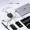 Baseus EnerFill FH21 E0120T00 120W szybka ładowarka sieciowa z 4 gniazdami USB-C PD oraz 2 gniazdami USB
