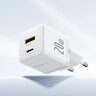Baseus Palm P10111608213-01 20W szybka ładowarka sieciowa z gniazdem USB + USB-C PD 3.0 + kabel 1m