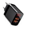 Baseus Mirror Lake QC3.0 BS-EU912 CCJMHA-A01 18W szybka ładowarka sieciowa z 2 gniazdami USB Quick Charge 3.0